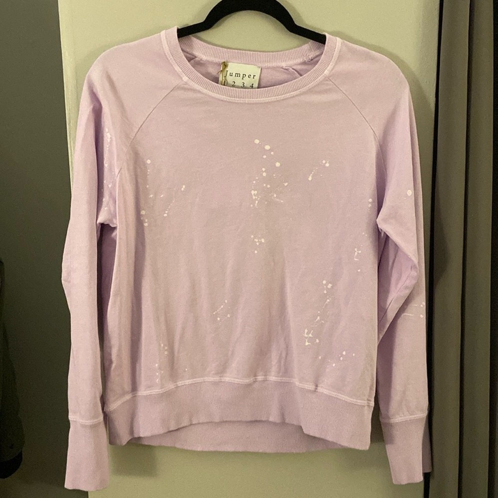 Jumper 1234 Pink paint splatter crew neck sweatshirt